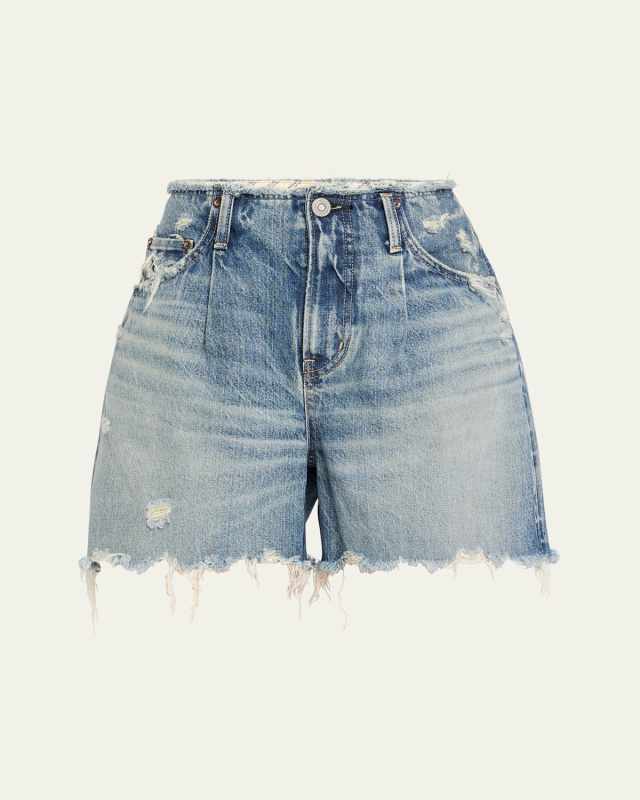 Ludlow Distressed Denim Shorts